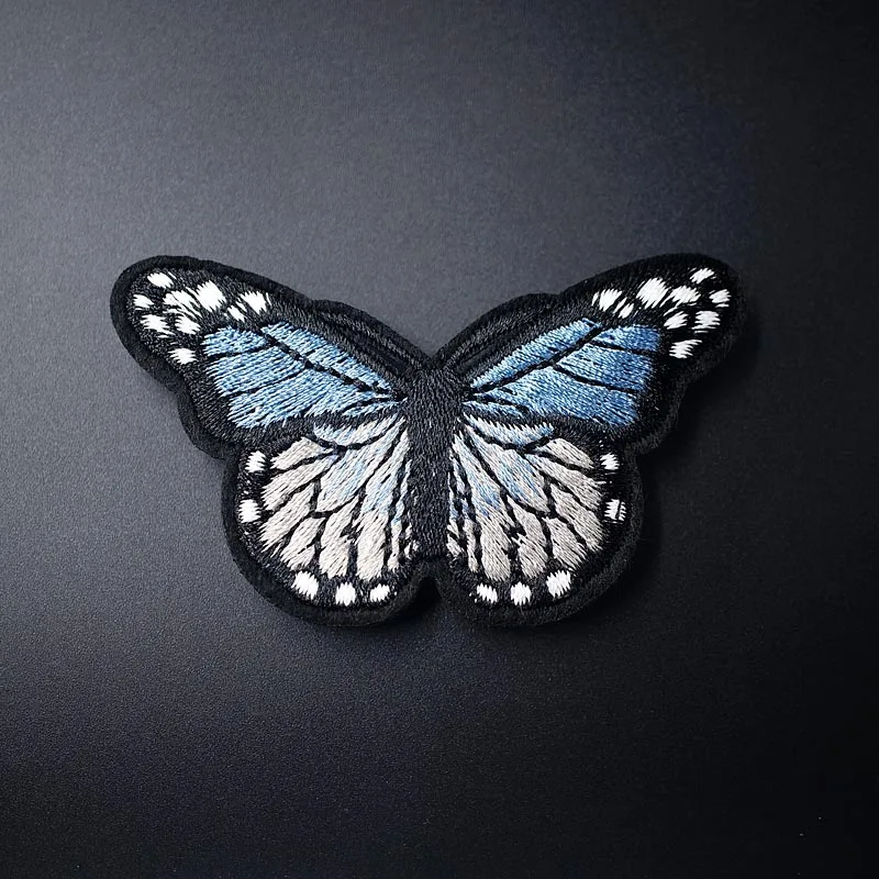 Бабочка(Размер: 5,0x8,0 см) DIY тканевые значки вышитая аппликация Швейные значки одежда наклейки аксессуары для одежды