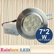 Лидер продаж прожектор Lamparas De Techo 7*2 Вт светодиодный потолочный светильник Ac85-265v В переменного тока, 50/60 Гц, от производителя(Сертификация ce& Roh вниз освещения 620lm