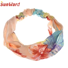 SunWard Good Deal New high quality Floral Printing Band Hair Cap Headband OR 1pc