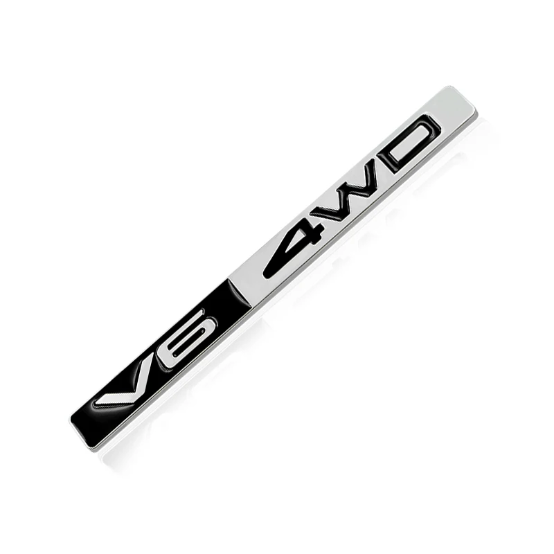 Автомобильный Стайлинг 3D металлический хромированный 4WD V6 эмблема значок колеса авто 3D стикер для автомобиля украшение для bmw benz автомобильные аксессуары для Toyota