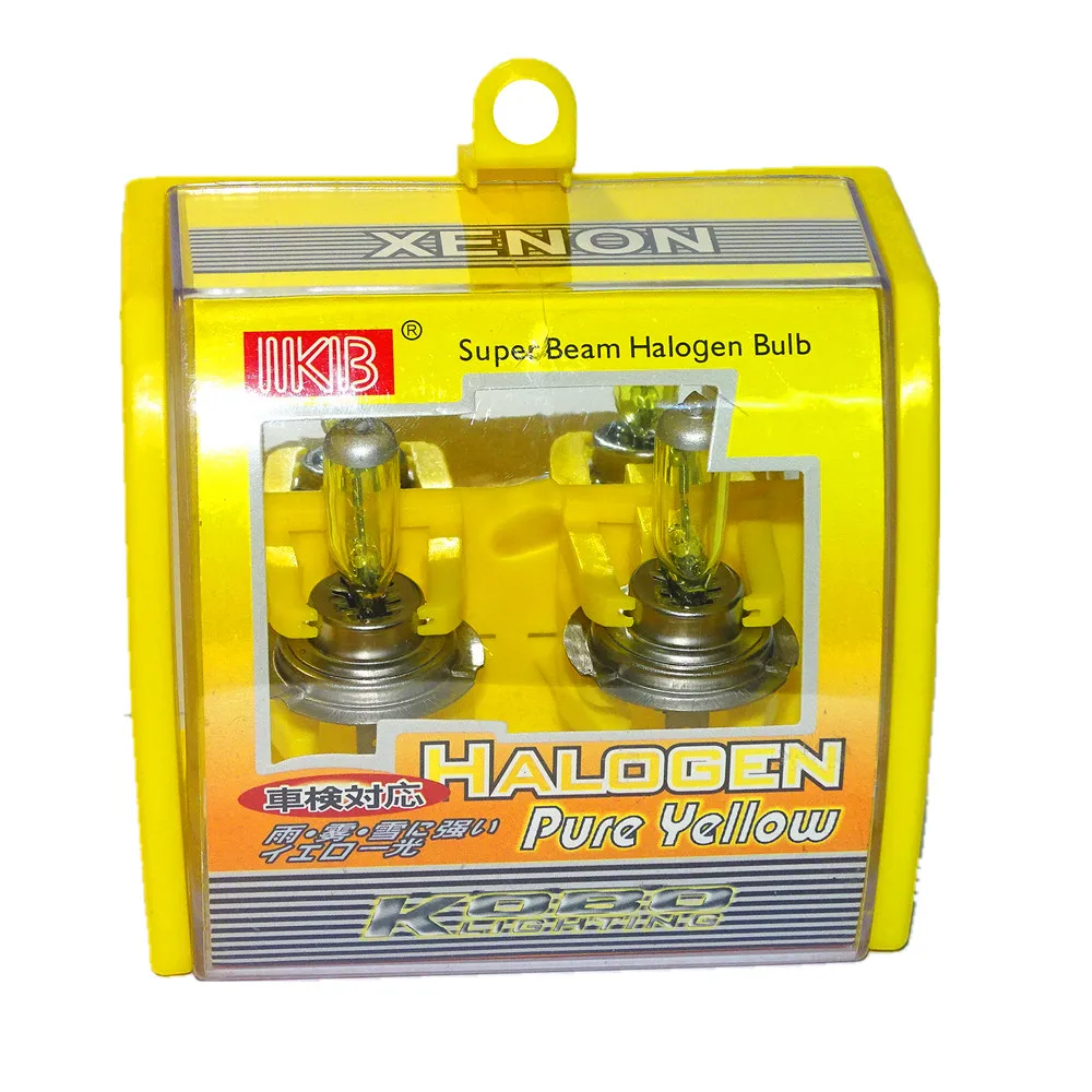10Pcs H7 12V 55W 3000K Super Xenon Yellow Car Light Bulbs Automobile Fog Lights Headlight Bulb