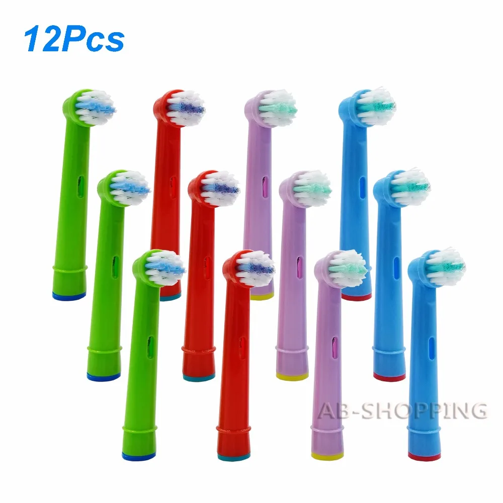12pcsElectricKidsChildrenToothBrushHeadsForOralBEB10AIntercleanSensitiveClean