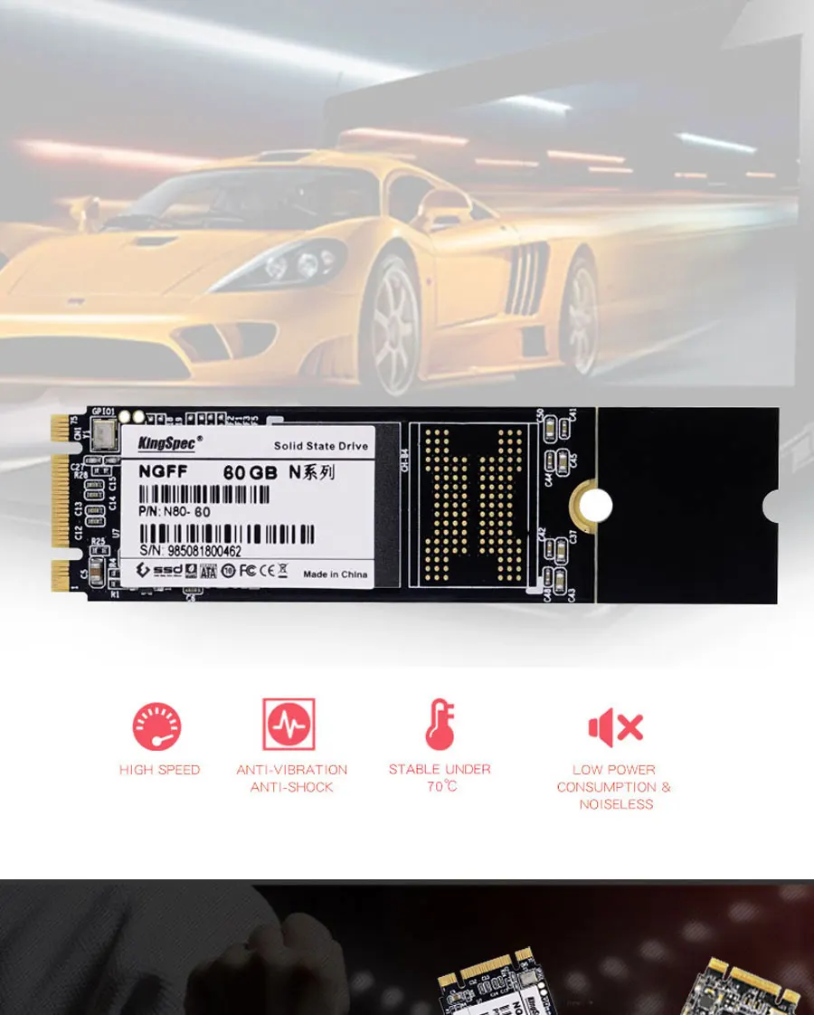 22x80 мм компьютерный компонент kingspec 60 ГБ 120 ГБ 240 ГБ NGFF M.2 SSD интерфейс HDD диск MLC для ноутбуков/ультрабуков