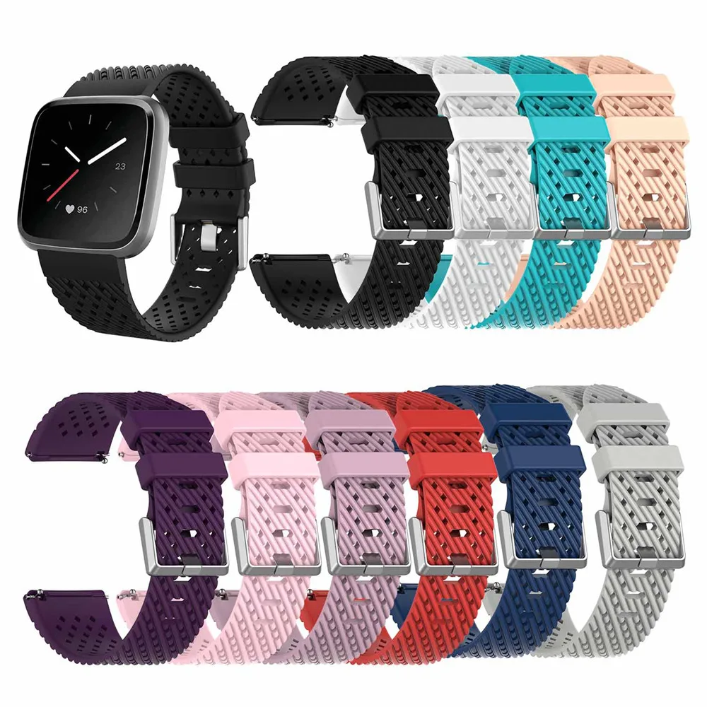 

Replacement Porous Silicone Sports Wristband for Fitbit Versa/Lite Smart Watch Quick Release Watch Band Bracelet Watchband Strap