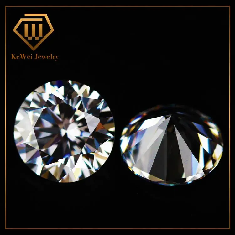 

50pcs 5mm -16mm 5A 6mm 7mm White CZ Stones Bead Round 8mm Loose Cubic Zirconia Stones For Jewelry
