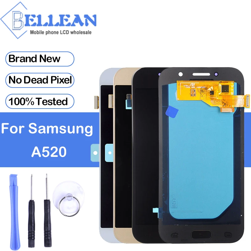 

Dinamico OLED A5 2017 Lcd For Samsung Galaxy A520 Lcd A520F SM-A520 A520 Display Touch Screen Digitizer Assembly Free Shipping