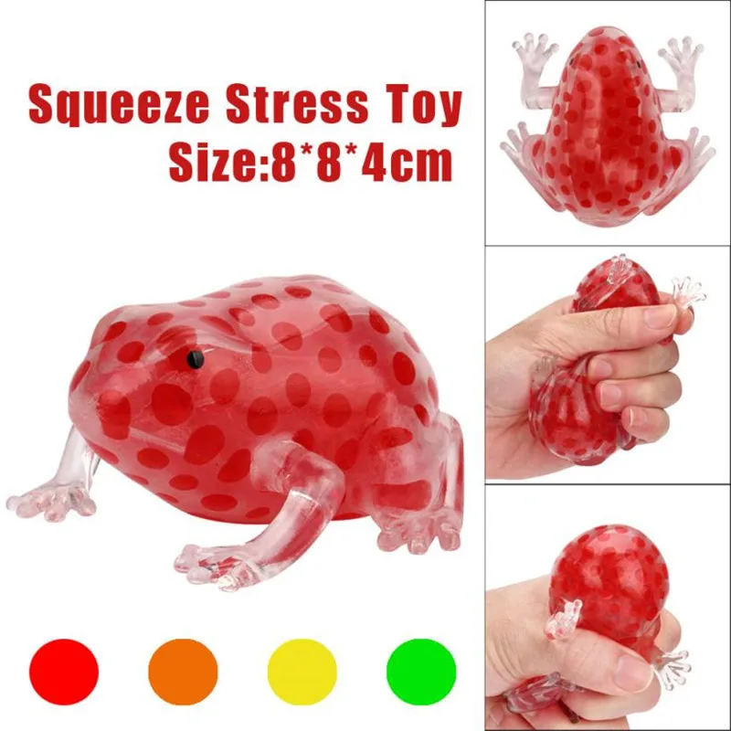 

fun antistress toys Novelty 8cm Bead Stress Ball Sticky Frogs Stress Relief Toy anti-stress toys MM5