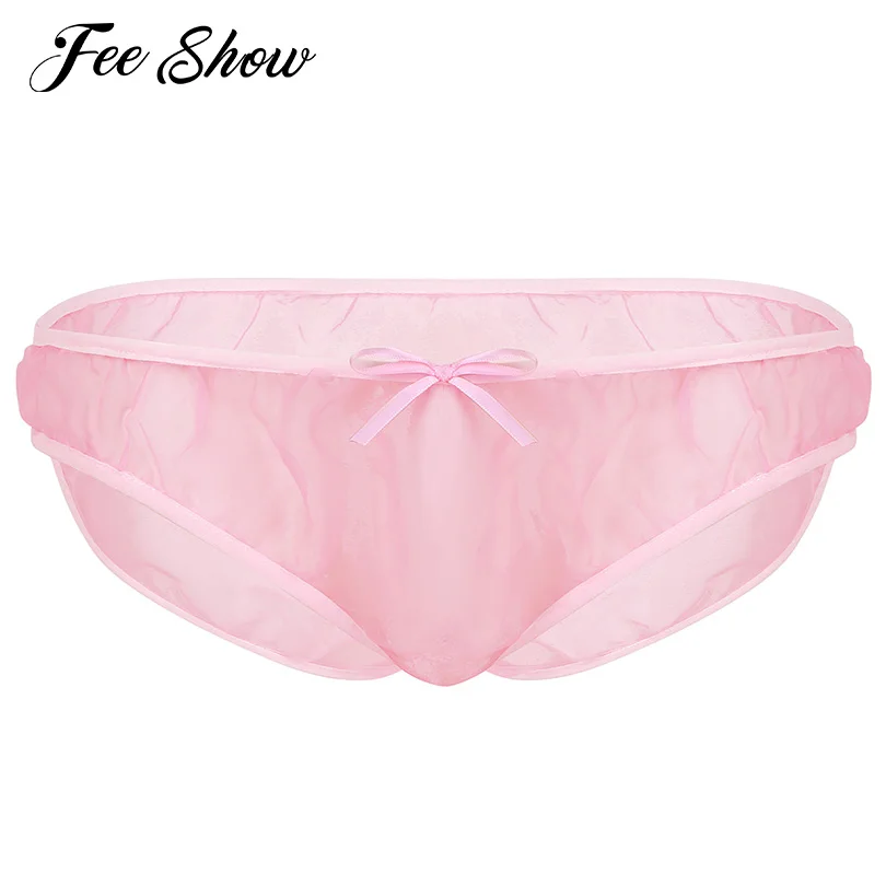 

Gay Men Sexy Lingerie Sissy Panties Underwear Soft Breathable Sheer Mesh See-through Bikini Briefs Underwear Erotic Sexy Panties