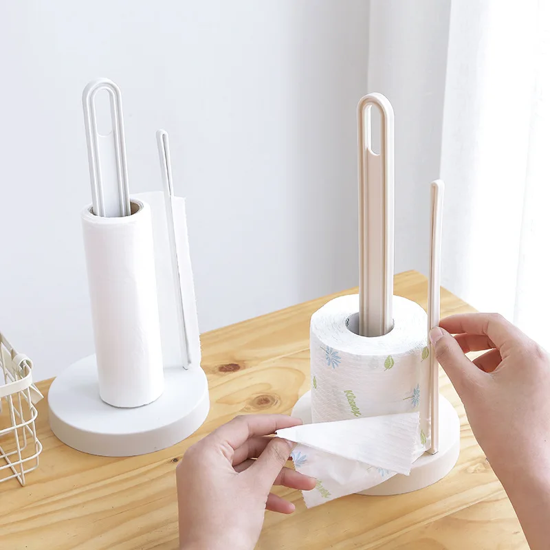 

Vertical Roll Paper Holder Kitchen Paper Napkin Shelf Creative Desktop Free Punch Towel Rack Storage Rack BF