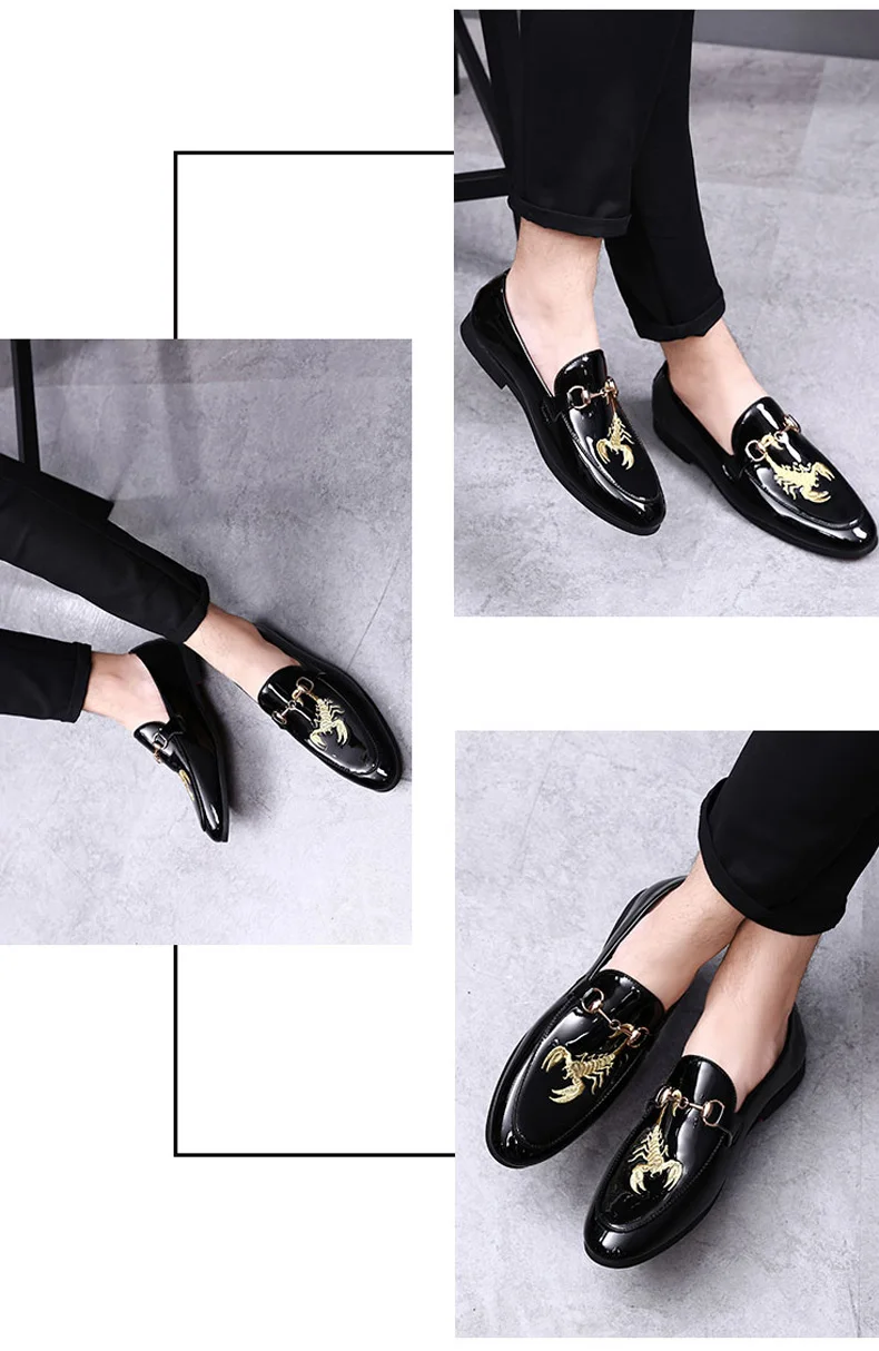 Men Casual Shoes Pu Leather Slip-On Penny Loafers Men Casual Shoes High Top Boat Shoes' Men Loafers Leather Plus Size 46 47 48   (9)