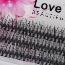 120 шт., Индивидуальные Накладные ресницы, густые, длинные ресницы для наращивания, ручной работы, без узелков, инструмент для макияжа, толщина 0,07