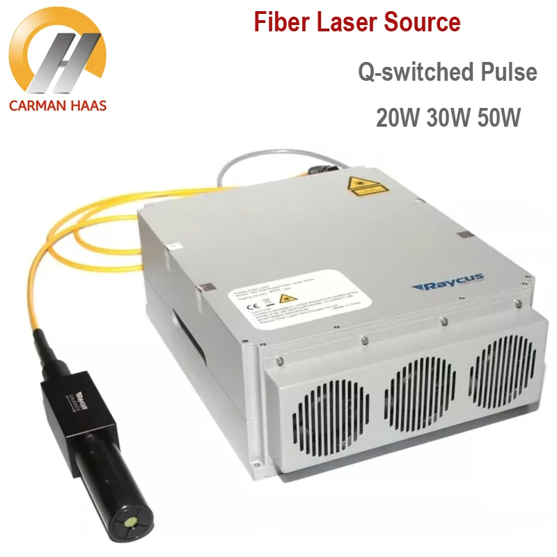 Raycus 20W 30W 50W Q switched Pulse Fiber Laser Source 1064nm High