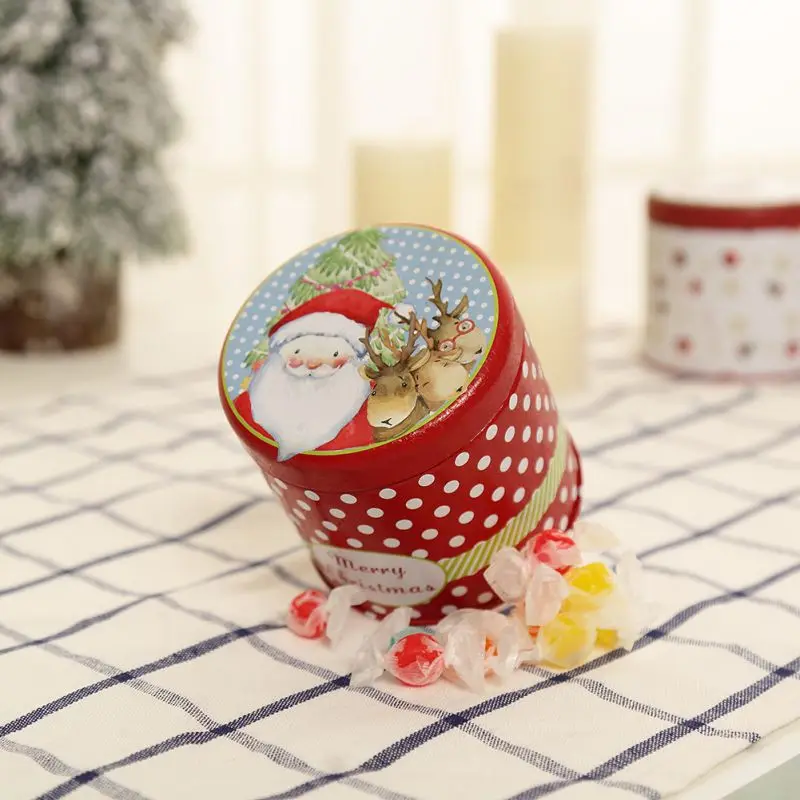 Рождественский стиль жестяная коробка медведь серия Оловянная Подарочная посылка ручной работы коробка для печенья чехол для лунного торта Рождественская подарочная коробка - Цвет: as picture