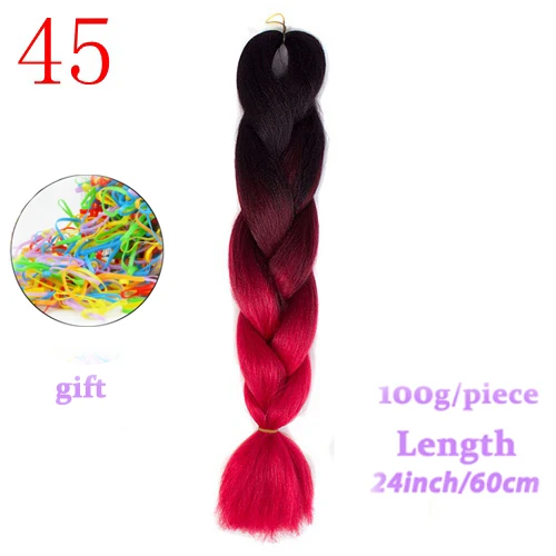 MERISIHAIR, 24 дюйма, Омбре, огромные косы, синтетические плетеные волосы, вязанные крючком волосы для женщин - Цвет: T1B/серебристо-серый