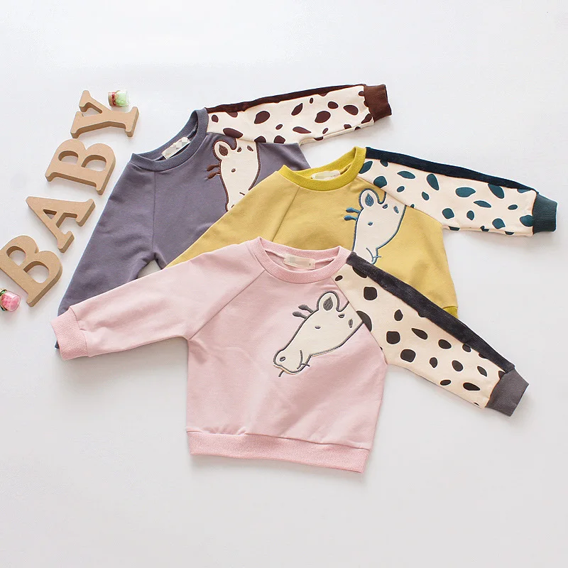 

Winte Limited 2018 New Autumn Korean Version Of The Girl Child Baby Cotton Cartoon Sweater Bottoming Shirt Children's Clothing