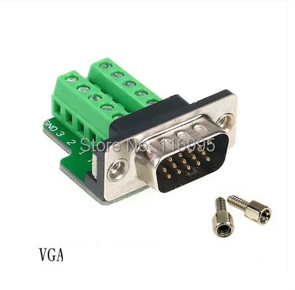 Free shipping 2sets Serial port with nuts/DB15/VGA/ plug /3ROWS 15 pin / terminal /COM /485 male female | Обустройство дома