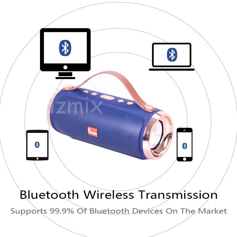 Беспроводная лучшая Bluetooth колонка, водонепроницаемая портативная наружная металлическая колонка, коробка, большой громкий динамик, динамик, дизайн для iPhone, samsung