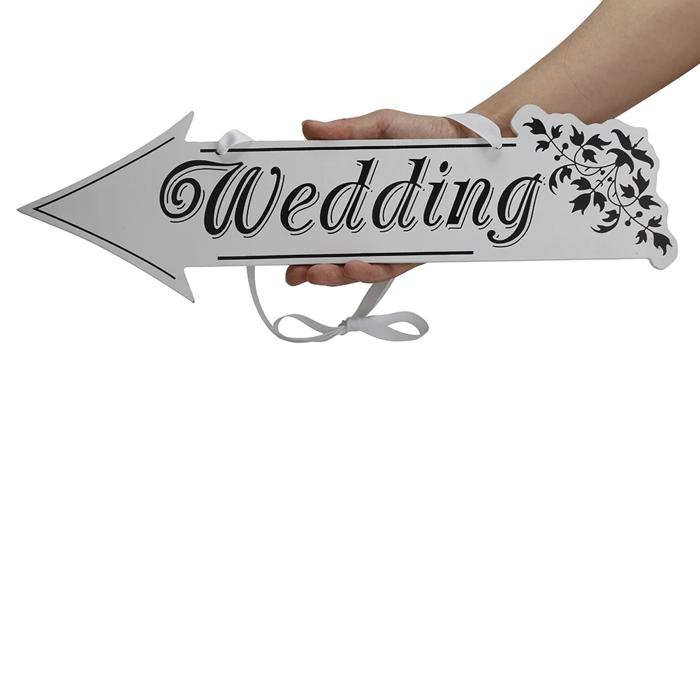 Белый деревянный Свадебный указатель направления стрелки Свадебная церемония Декорации для приема стрелы в форме висячие украшения свадебное оформление