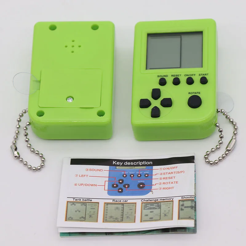 

KaRue Tetris Handheld Game Console Pendant Keychain Handheld Game Playes Mini Child Games Nostalgic Classic Childhood 50pcs