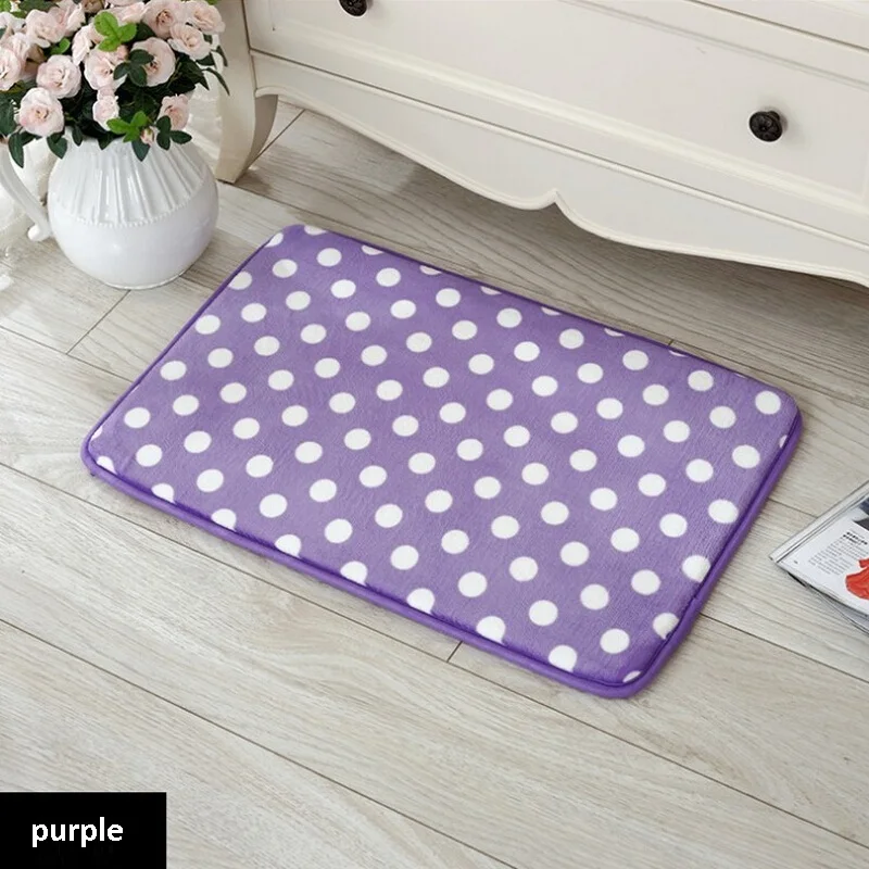 Dot Bath Mat Upscale Sponge Foam Soft Absorbent Slip resistant Floor