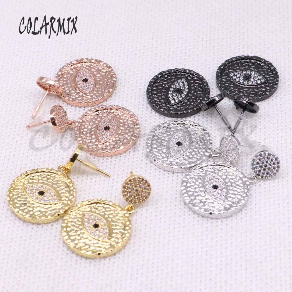 

5 pairs Cresent earrings,horn earrings, micro paved beads wholesale jewelry fashion earrings 4413