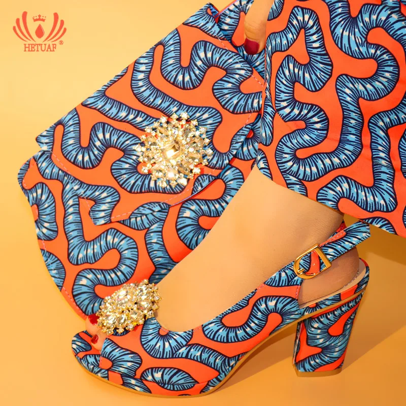 

2019 African Shoe and Bag sets Italian Special Pattern Shoe with Matching Bag With Appliques Crystal Good Selling Ladies Sandals
