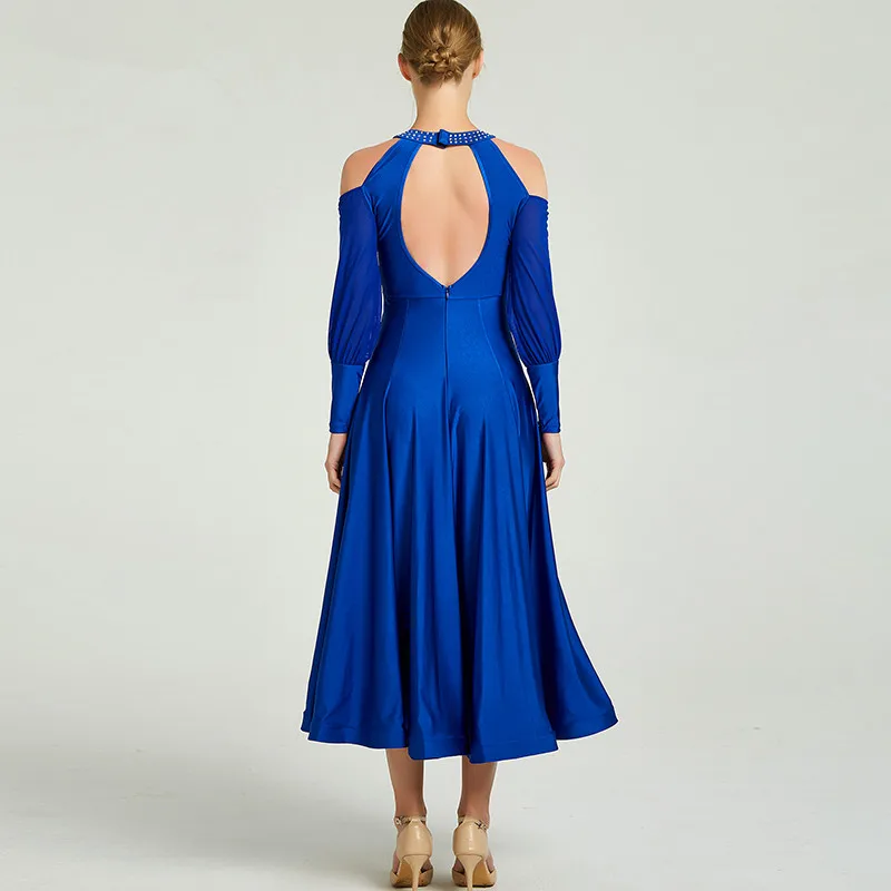 Ballroom dance dress women waltz dress fringe ballroom dress standard social dress flamenco costumes dance wear blue black green