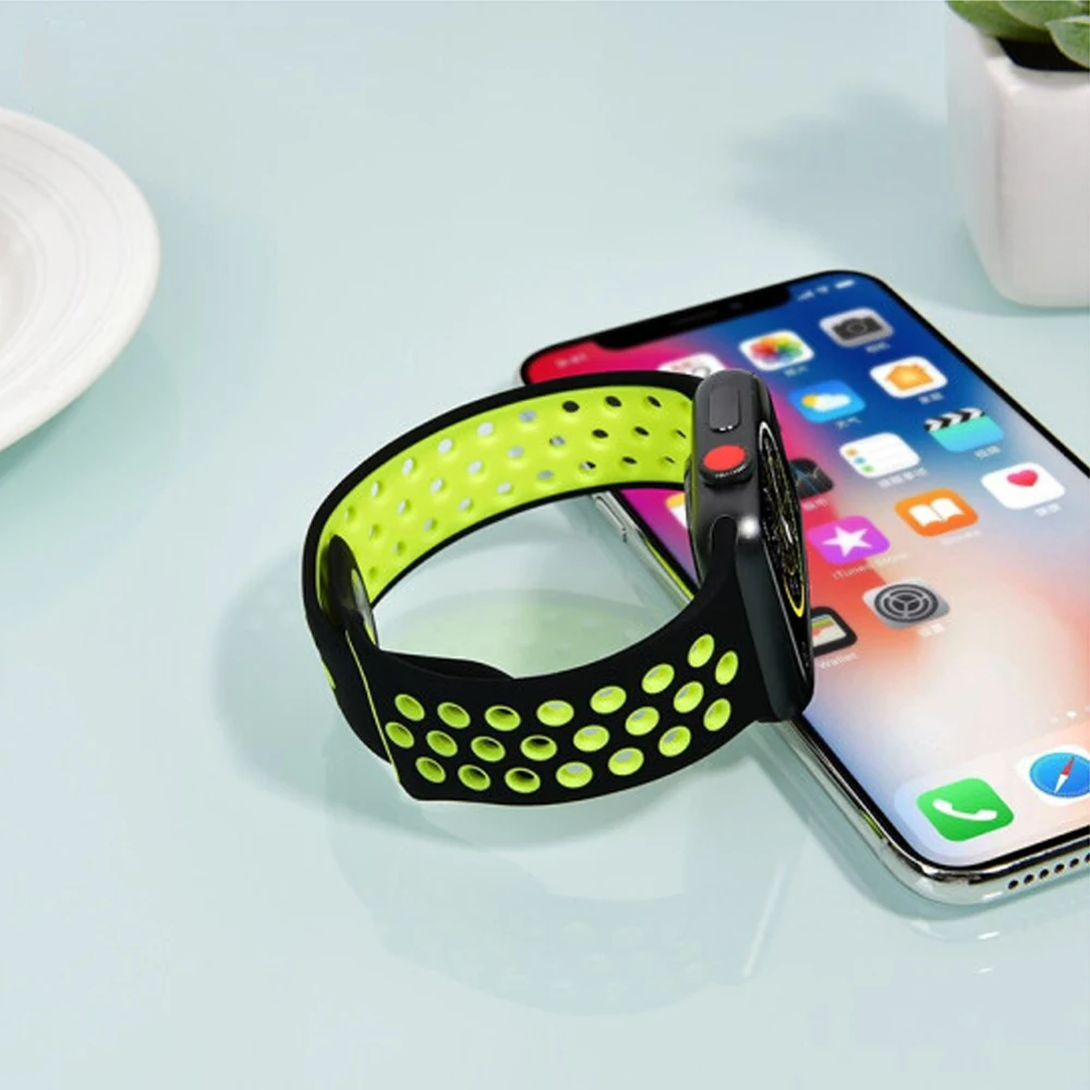 silicone strap for apple watch band 4 42mm 38mm correa sport bracelet watchband for iwatch strap 44mm 40mm 3/2/1 rubber wrisbelt