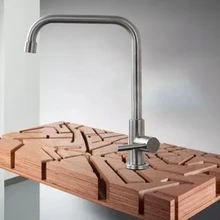 Смеситель для кухни Chrome полированная бассейна раковина кран Одной ручкой воды Одной ручкой Поворотный Смеситель
