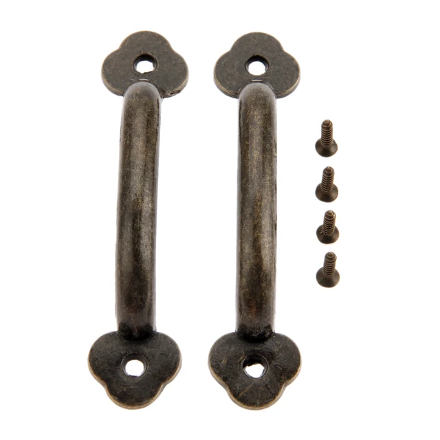 2Pcs Decorative Furniture Handle Drawer Cupboard Kitchen Jewelry Wood Box Handles Pulls Knob Furniture Hardware 102*22mm A