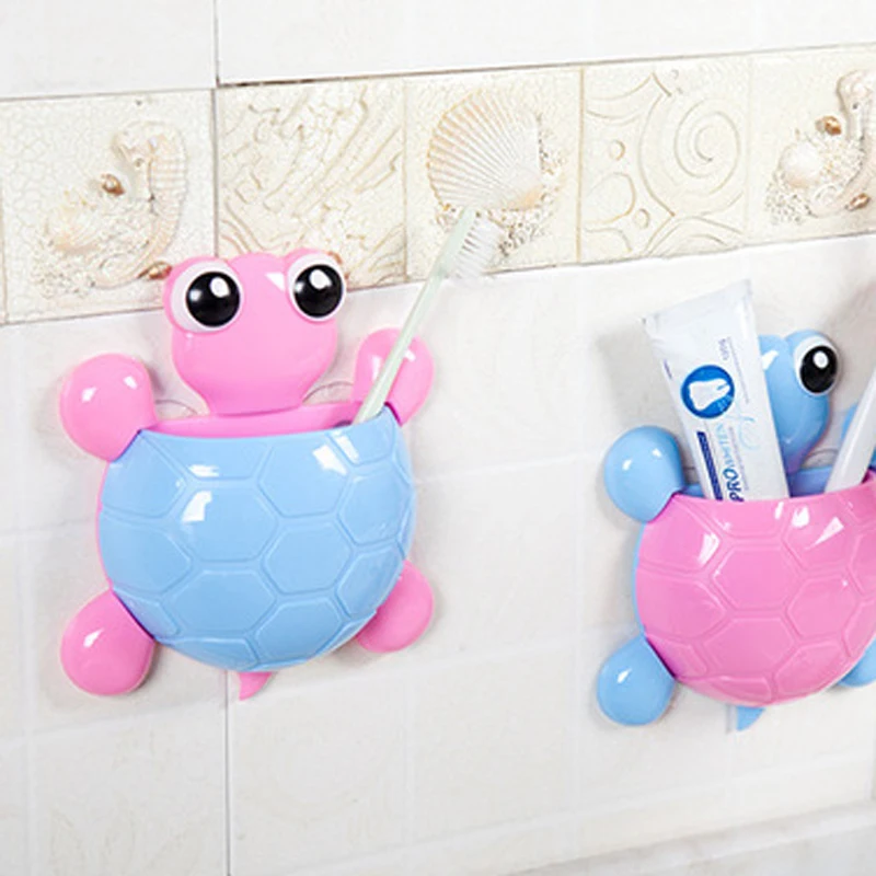 FHEAL Cute Design Turtle Sucker Hook Toothbrush Holder Cartoon Tortoise Bathroom Accessories Children Toothbrush Holder FHEAL Cute Design Turtle Sucker Hook Toothbrush Holder Cartoon Tortoise Bathroom Accessories Children Toothbrush Holder