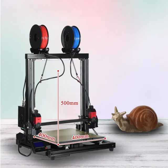 Cheap VIVEDINO Large 3D Printer with Independent Dual Head Carriage and Extruder Wiping System