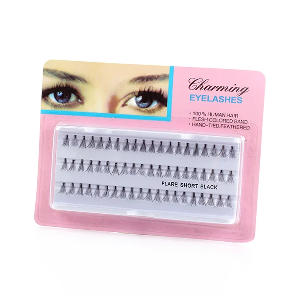 

60 PCS/Set Black Fake Eyelash Extension Make Up Long Thick Individual Eye Lashes Beauty Set 10mm