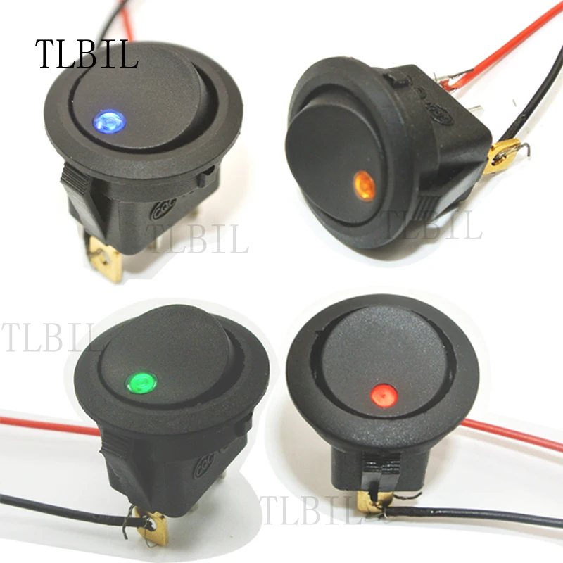 2//4X ON//OFF LED 12V 16A Dot Round Rocker Spst Toggle Switch Car Boat Light