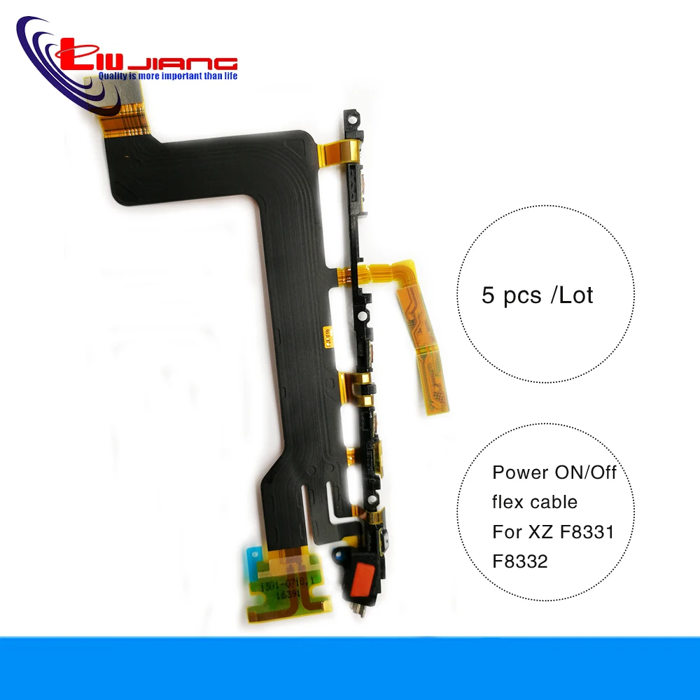 

Liujiang 5pcs/lot Original Power On/Off Button Volume Key Flex Cable For Sony XZ F8331 F8332 Replacement Repair Parts