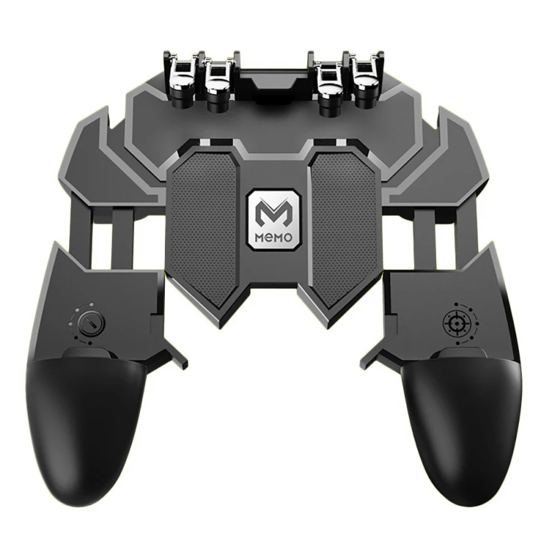  Mobile Game Controller For PUBG 6 Fingers Operation Fire Trigger Phone Gamepad With Retractable Hol