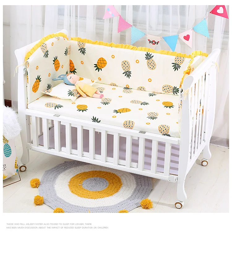 6pcs/Set Baby Bed Bumper set Baby Crib Protector Cot Around gift for newborn baby Girl Boy crib bedding set toddler bedding