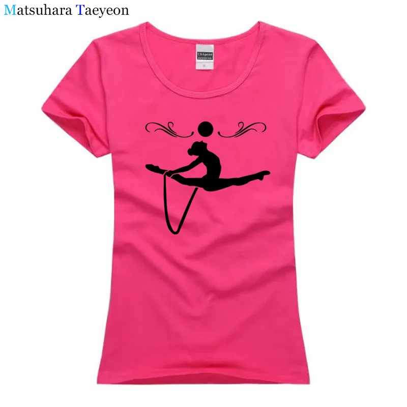 

2018 Women's T Shirts Fashion Gymnastics T Shirt Novelty Funny T-shirt Women Clothing Casual Short Sleeve tshirts Tops Tees
