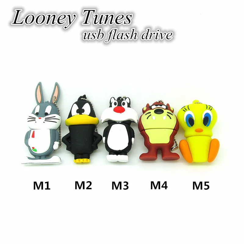 

Daffy Duck /Bugs Bunny/Crow Lion/Tweety Bird usb flash drive pendrive 4gb 8gb 16gb 32gb memory stick usb2.0 stick real capacity