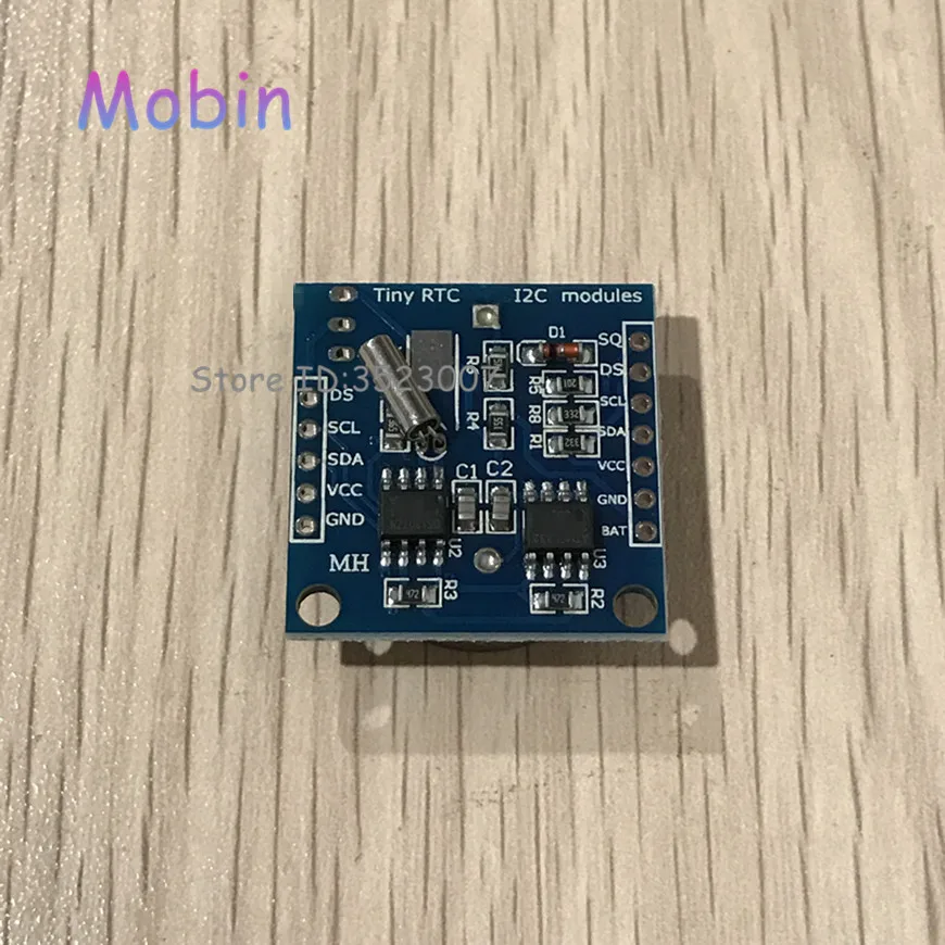 50 шт./лот миниатюрные RTC I2C модули 24C32 память DS1307 тактовый модуль без батареи