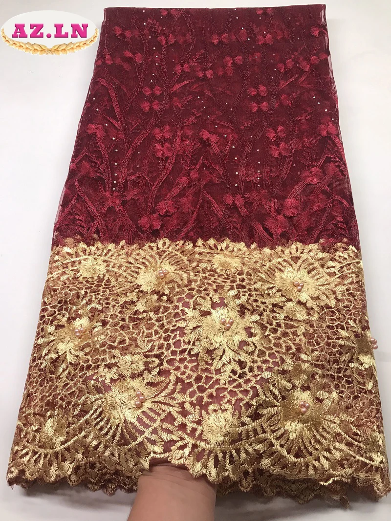 

African Lace Fabric 2018 Embroidered Nigerian Laces Fabric Bridal High Quality French Tulle Lace Fabric For Women Dress A1