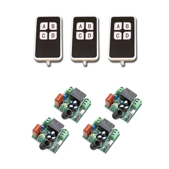 

NEW 220V 1 Channel Wireless Relay Remote Control Light Switch RF Mini Receiver with Transmitter for Smart Home Hot Sale