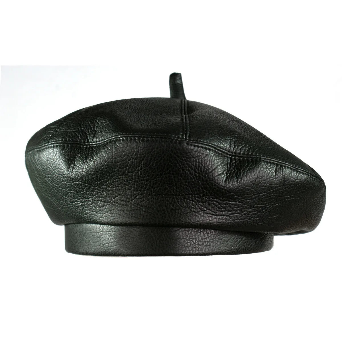 

2018 Fashion Women PU Leather Octagonal Caps Newsboy Cap Vintage Bonnet Beret Style Retro Leather Hat Cowboy