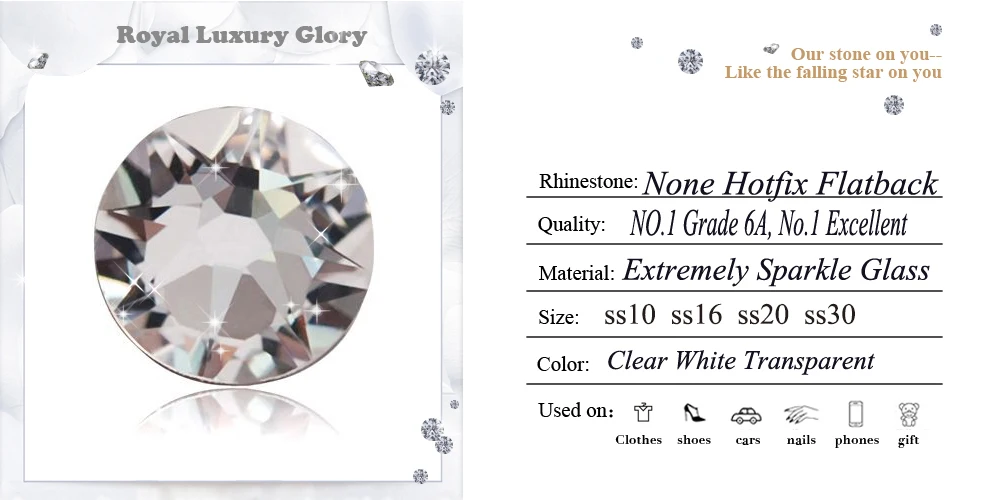 Xiurs rose nail rhinestone2