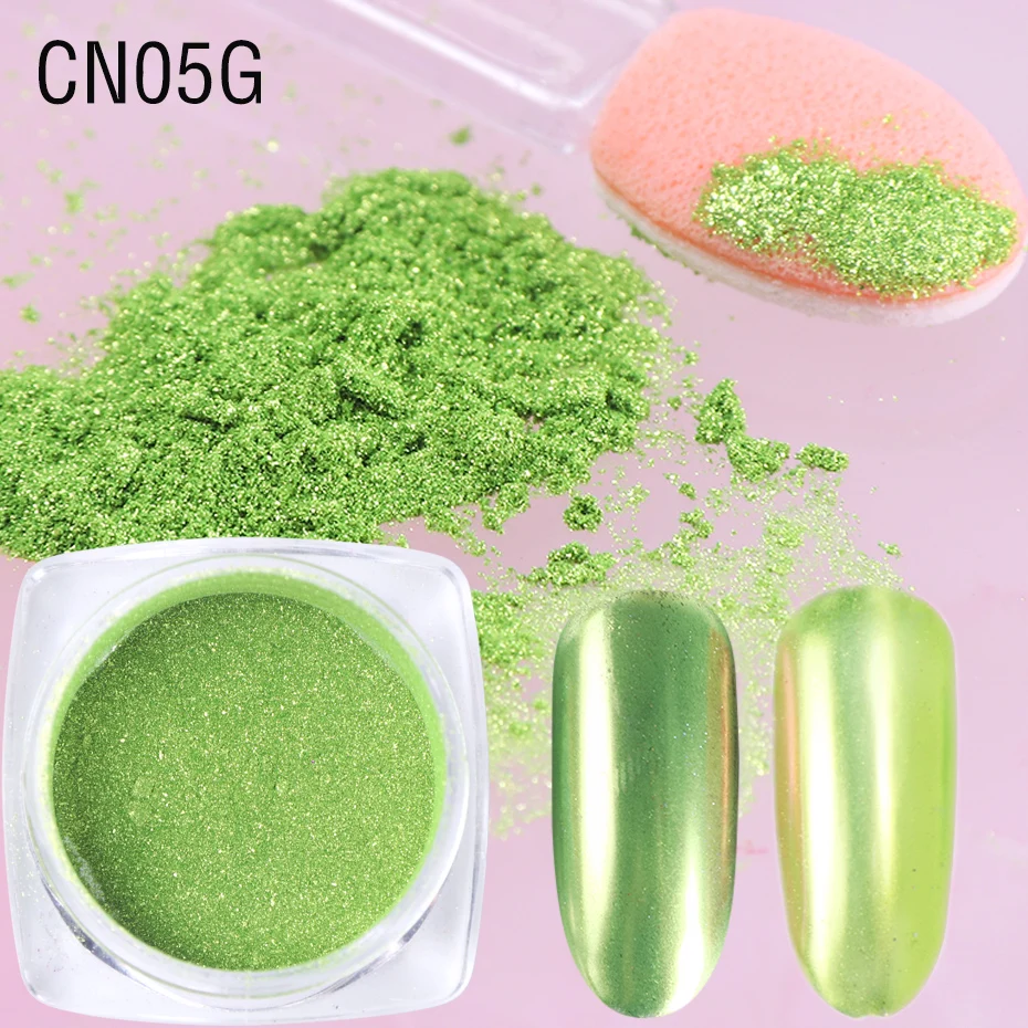 Mirror Chrome New Colors Nail Glitter Powder Pink Rose Silver Laser Holographic Pigment Dipping Dust Manicure Decorations LA786 (3)