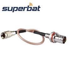 Superbat 1,0/2,3 прямой штекер в байонетное гнездо Bulkhead уплотнительное кольцо прямой Pigtail кабель RG179 15 см 75ohm