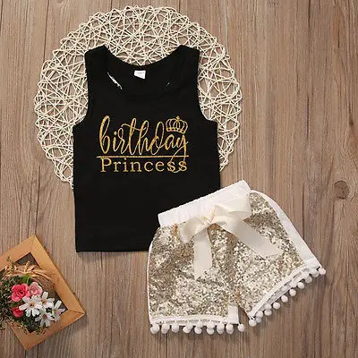 

2017 2PCS Newborn Baby Kids Girl Bowtie Tank Top Vest+Shorts Pants Outfit Cute Baby Clothes Set