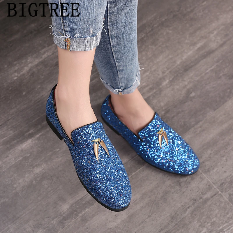 wedding shoes men dress glitter loafers men shoes formal party shoes men elegant coiffeur sepatu slip on pria erkek ayakkabi