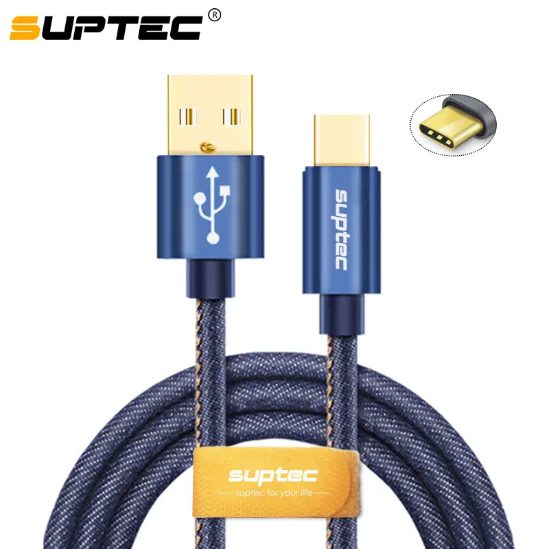 

SUPTEC USB Type C Cable for Samsung S9 S8 Note 9 2.4A Fast Charging Type-C Charger Cable for Huawei Xiaomi Mi 8 Mix Oneplus 6 5