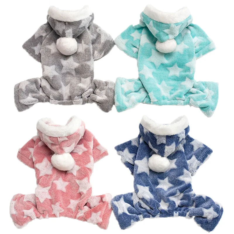 

Fleece Pet Clothes Flannel Fabric Dog Coat Autumn Winter Hoodies Warm Clothes Cat Small Dog Chihuahua Coat Ropa Perro